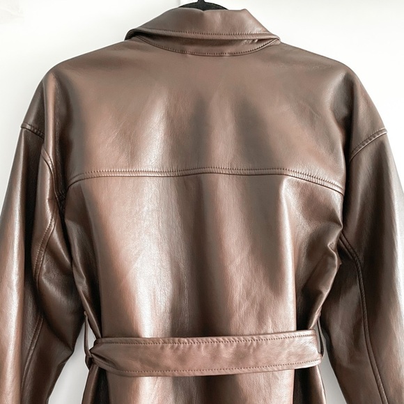 BABATON NWOT Vegan Leather Belted Jacket - Picture 12 of 13